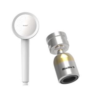 MiniBle i 除氯過濾微氣泡蓮蓬頭+MiniBle Q微氣泡起波器-轉向版